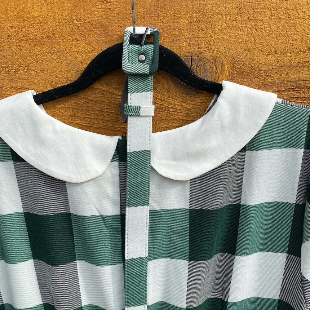 NWT-XXL-18-Collectif Vintage-Clemence Meadow Check Swing Dress-pockets! 😍 - Picture 5 of 13